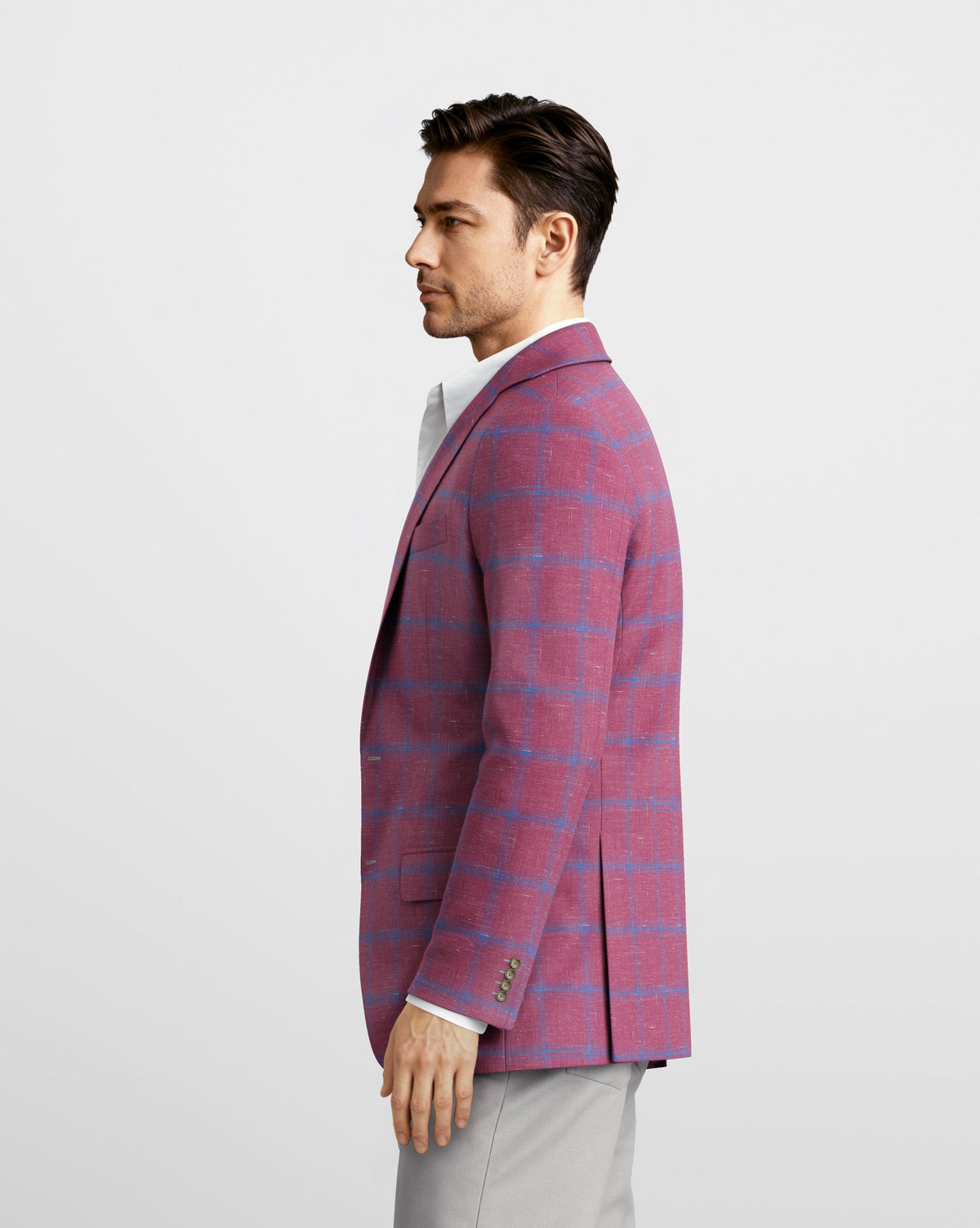 Deconstructed Hampton Burgundy Linen Blazer