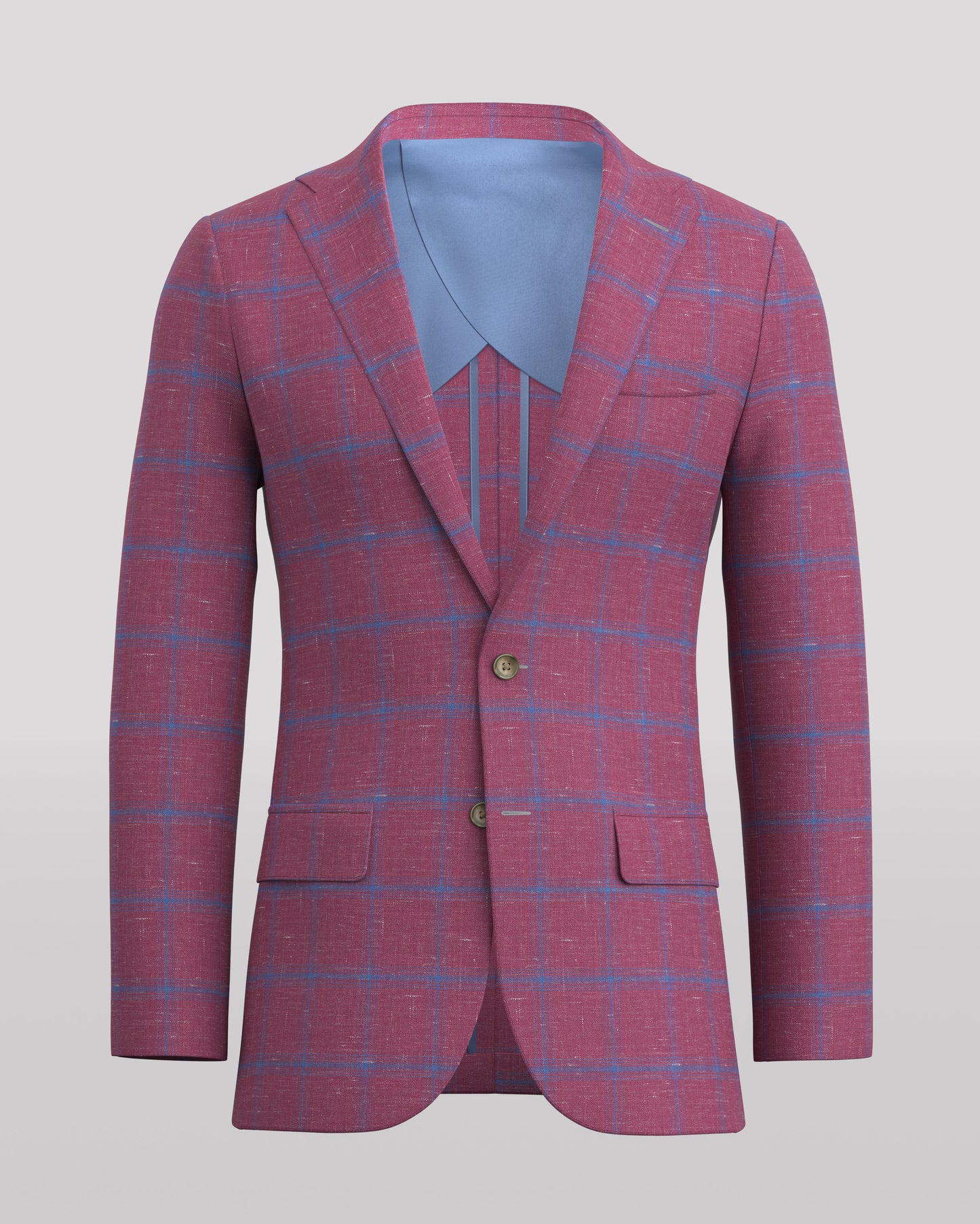 Deconstructed Hampton Burgundy Linen Blazer