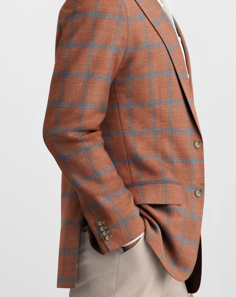 Deconstructed Hampton Rust Linen Blazer