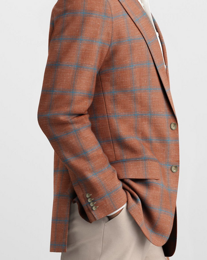 Deconstructed Hampton Rust Linen Blazer