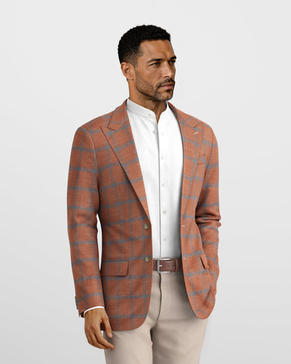 Deconstructed Hampton Rust Linen Blazer