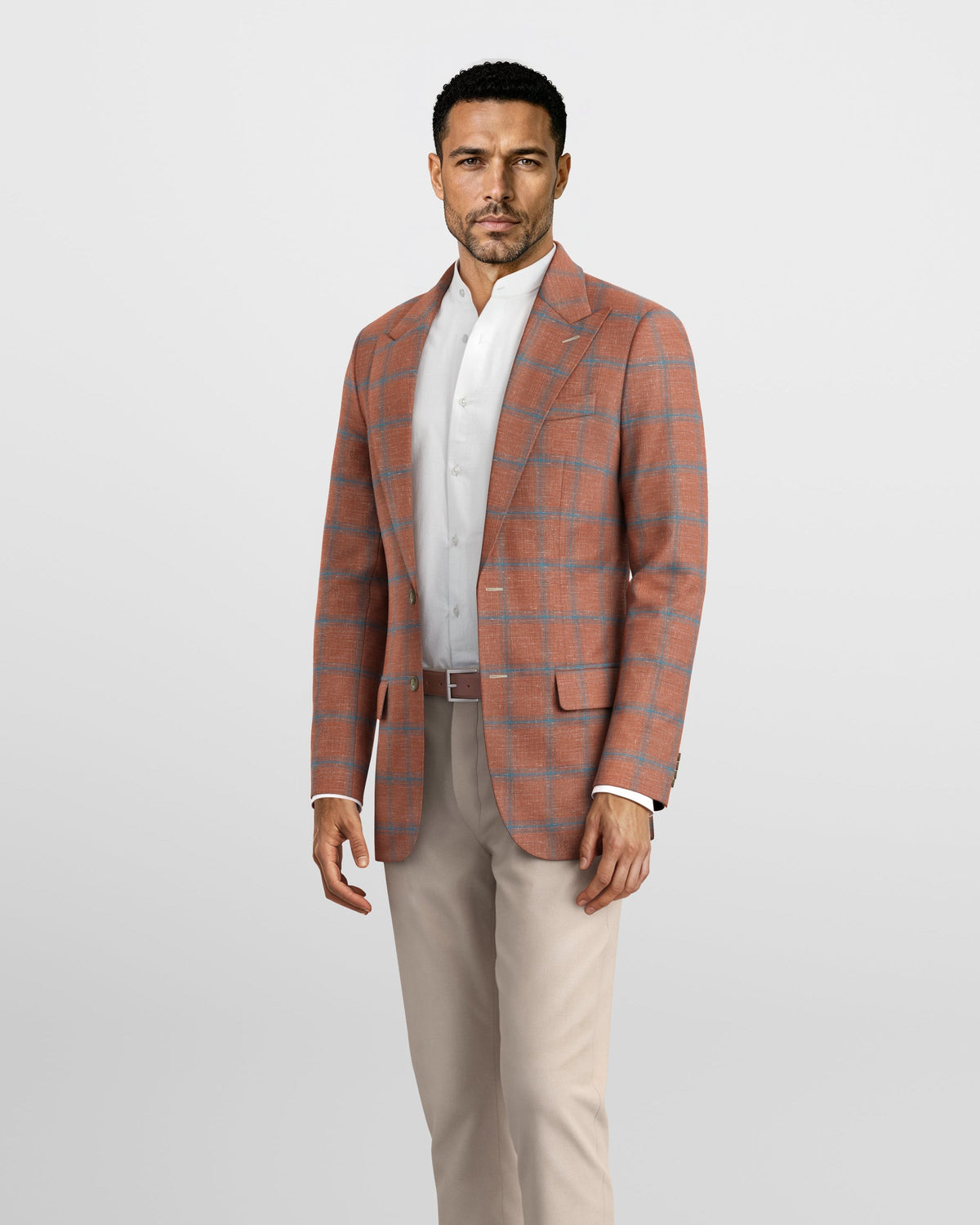 Deconstructed Hampton Rust Linen Blazer