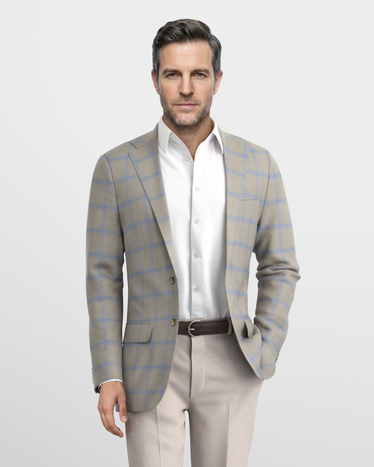 Ash Beige Hampton Linen Blazer