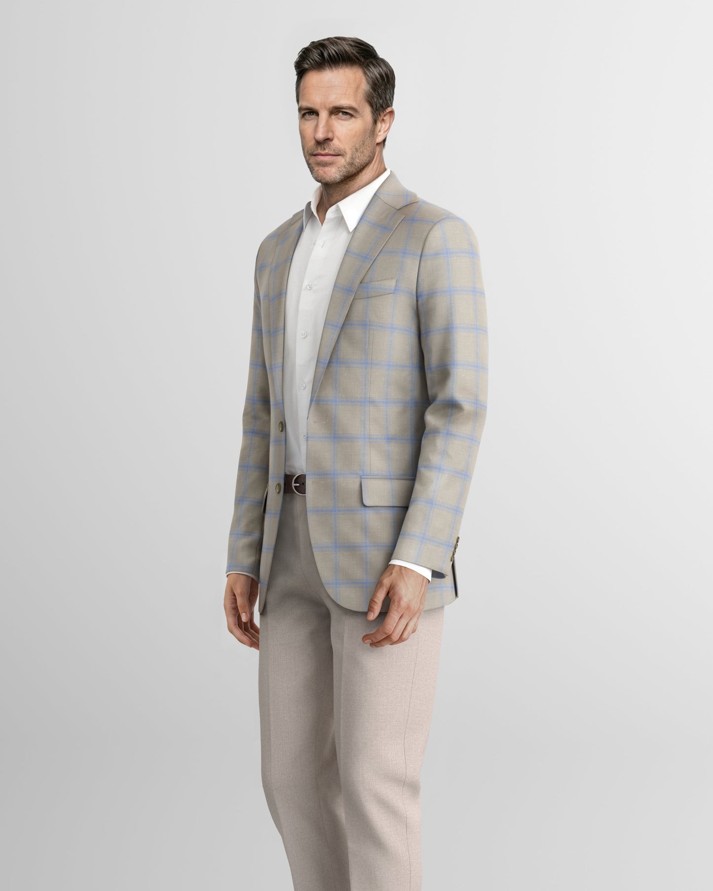 Ash Beige Hampton Linen Blazer