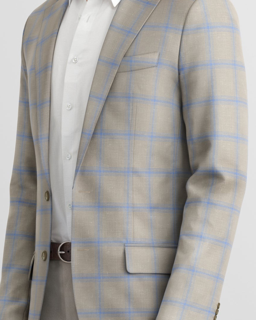 Ash Beige Hampton Linen Blazer