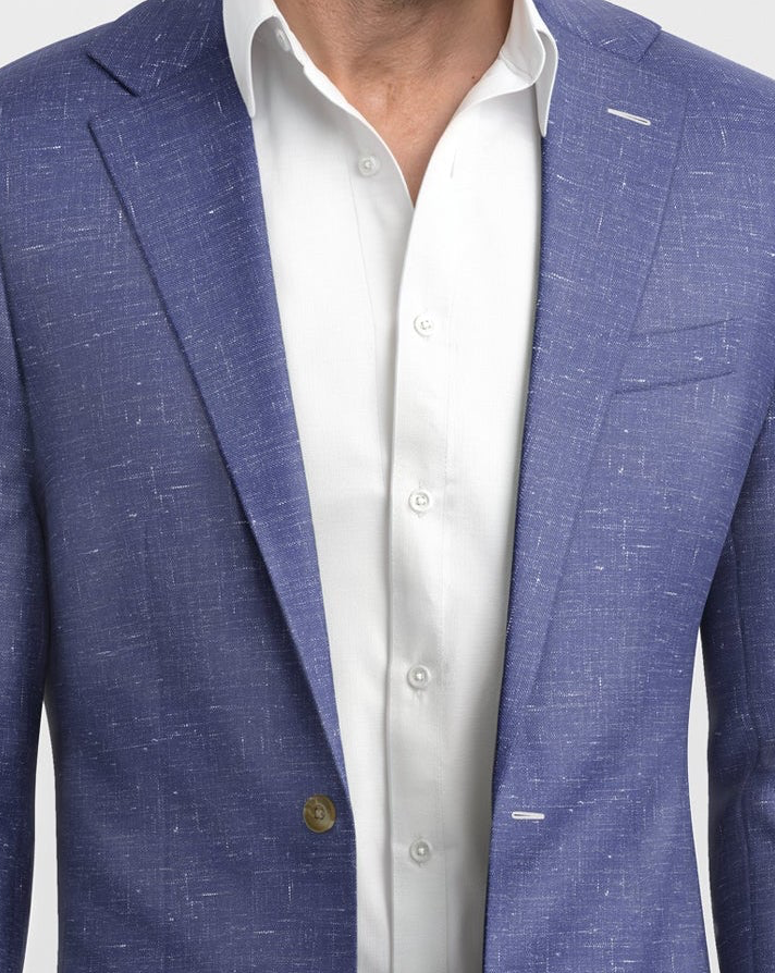 Deconstructed Malibu Navy Linen Blazer