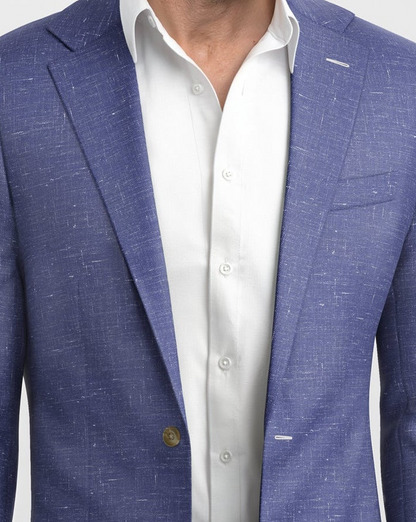 Deconstructed Malibu Navy Linen Blazer