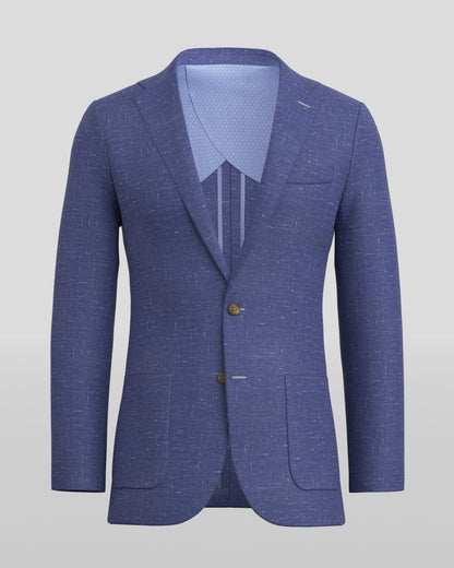 Deconstructed Malibu Navy Linen Blazer