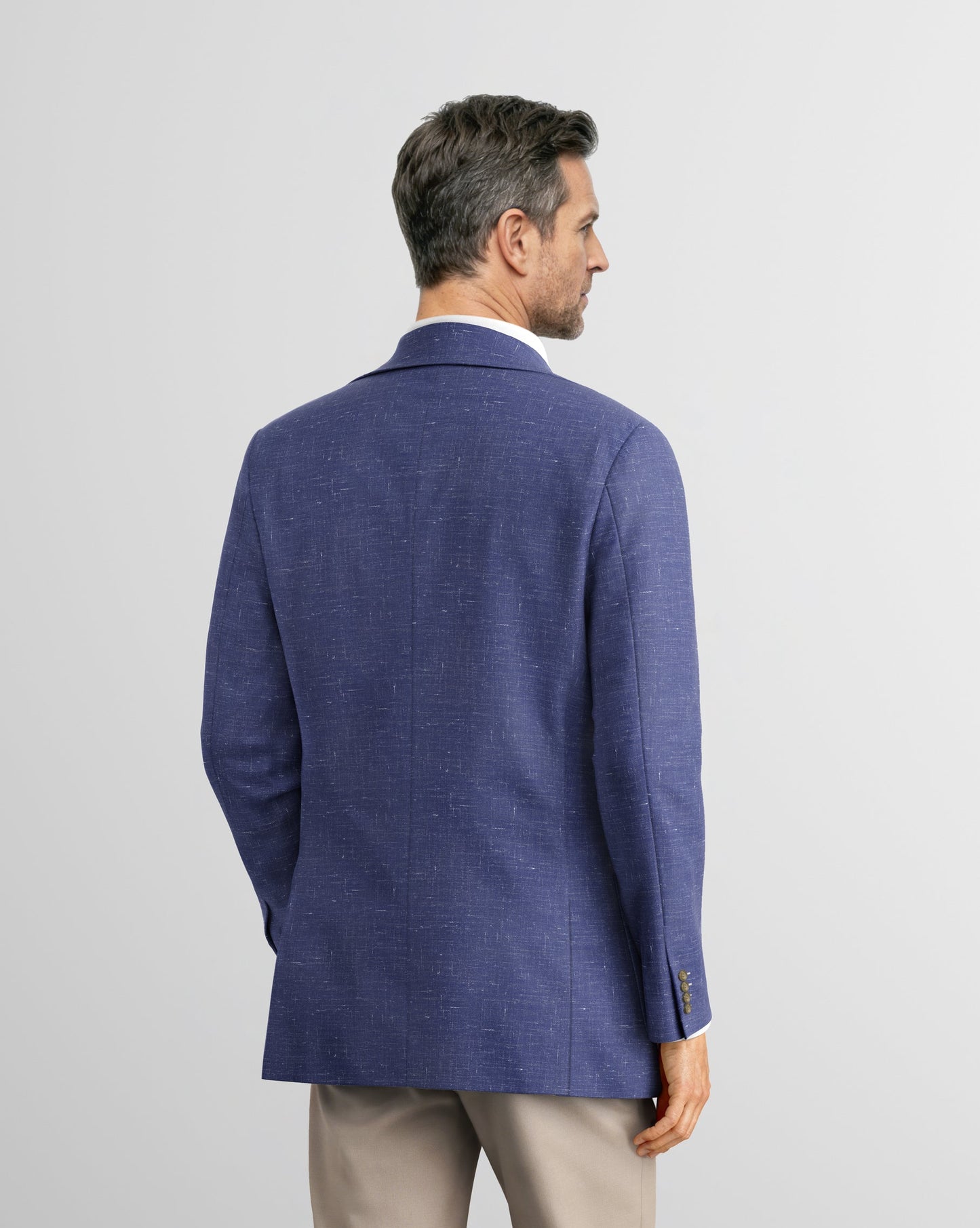 Deconstructed Malibu Navy Linen Blazer