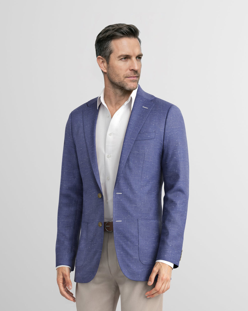 Deconstructed Malibu Navy Linen Blazer