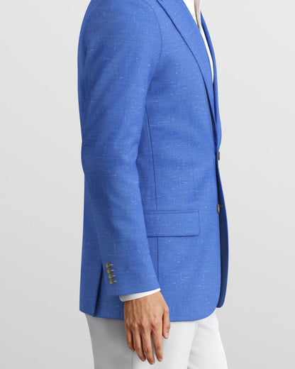 Deconstructed Malibu French Blue Linen Blazer