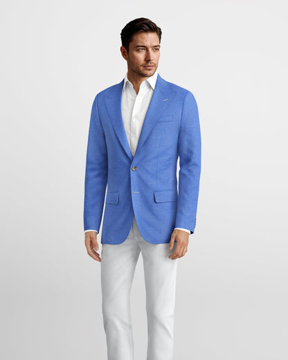Deconstructed Malibu French Blue Linen Blazer