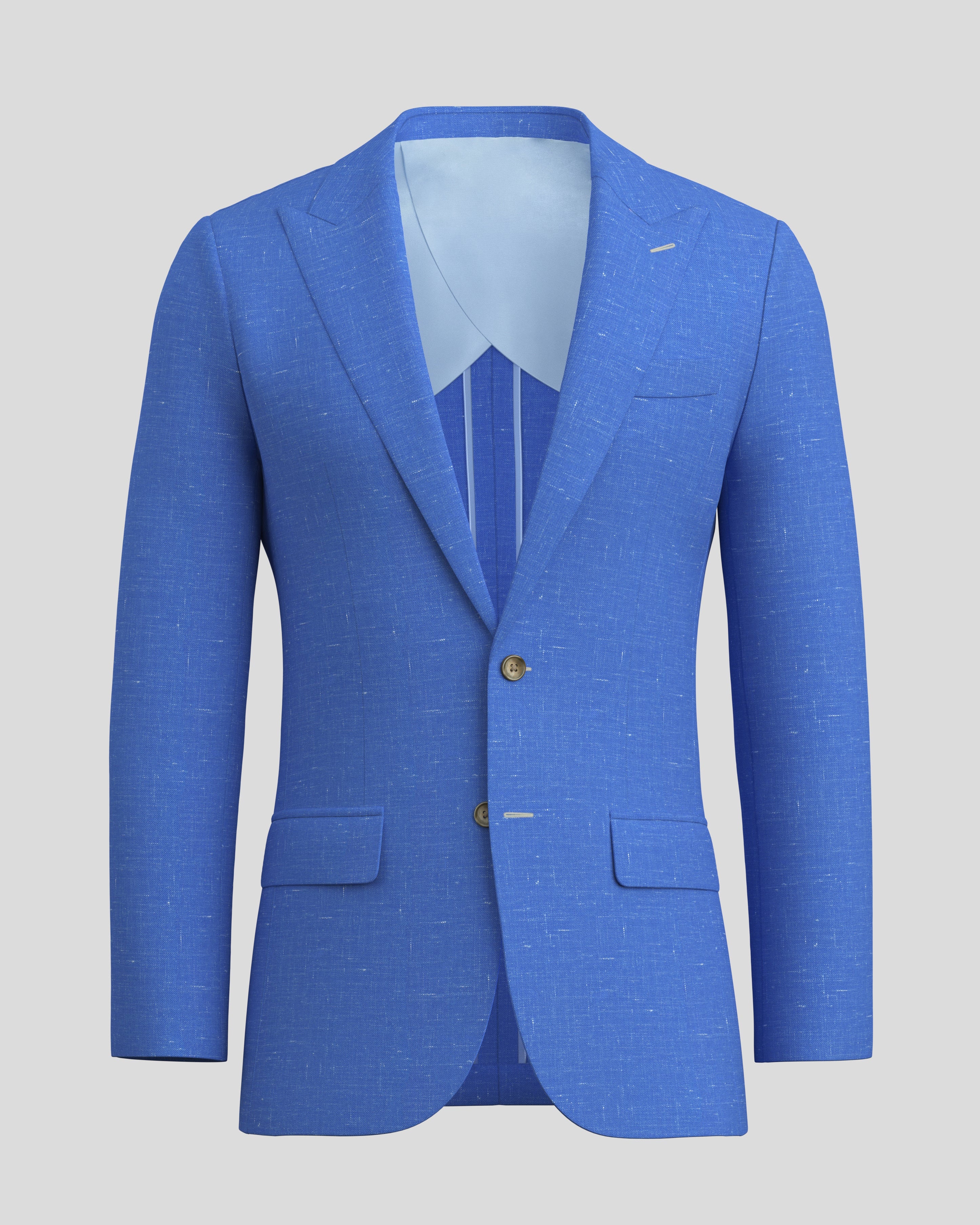 Deconstructed Malibu French Blue Linen Blazer