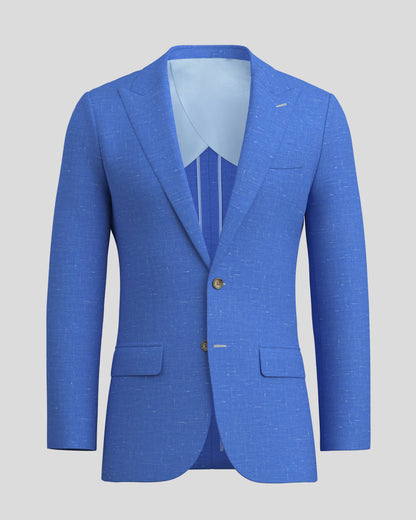 Deconstructed Malibu French Blue Linen Blazer