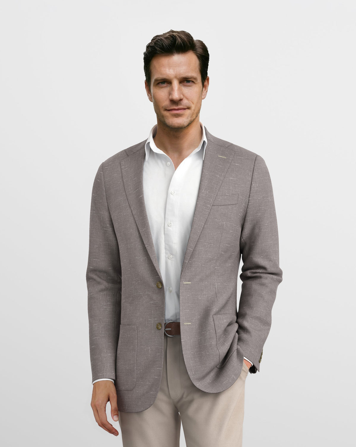 Deconstructed Malibu Ash Linen Blazer