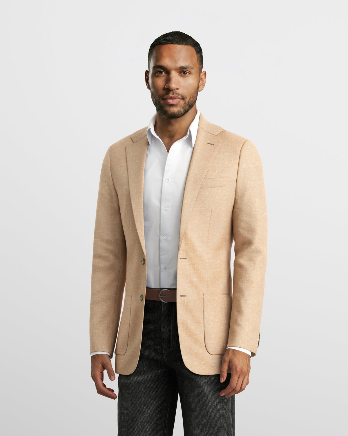 Deconstructed Malibu Sand Linen Blazer