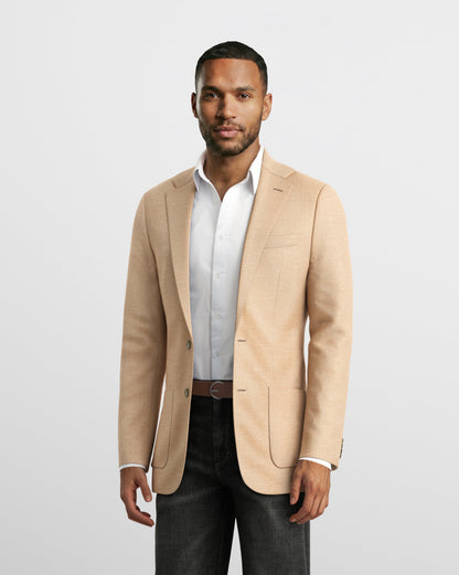 Deconstructed Malibu Sand Linen Blazer