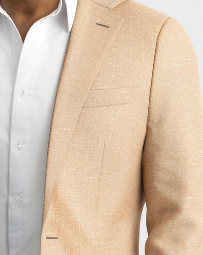 Deconstructed Malibu Sand Linen Blazer