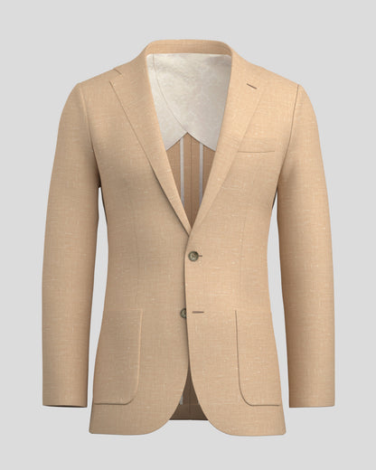 Deconstructed Malibu Sand Linen Blazer