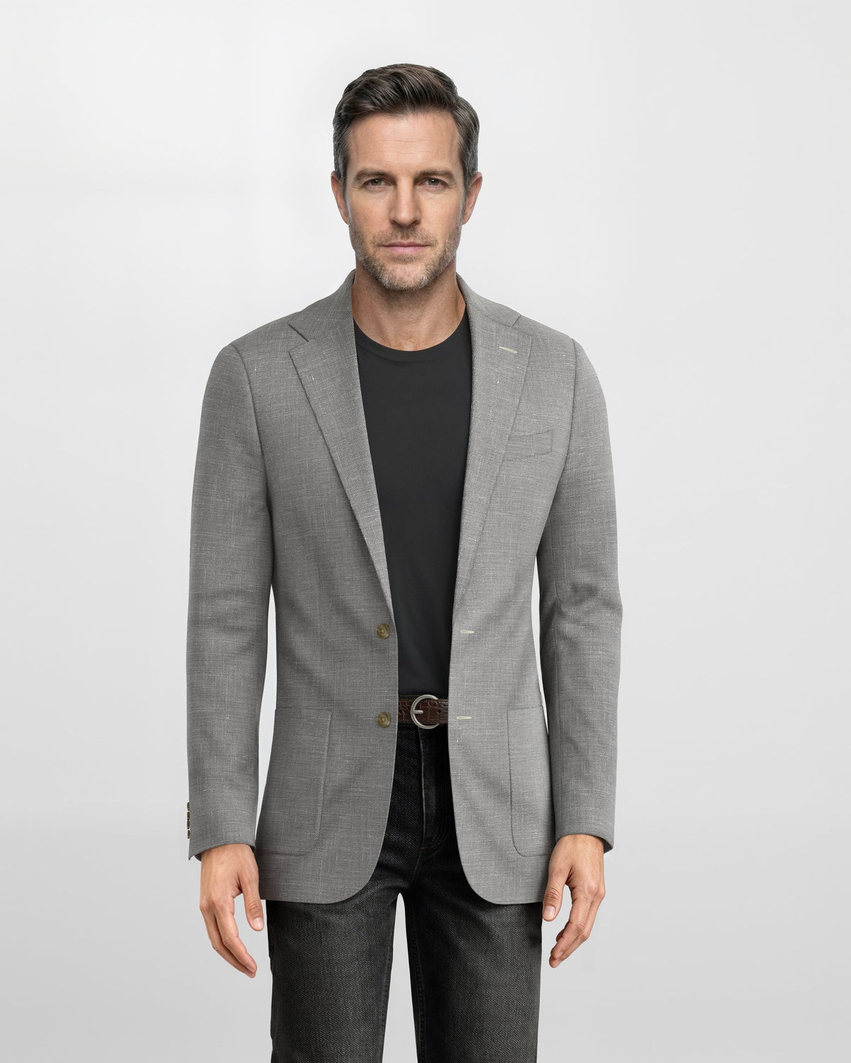 Deconstructed Grey Hopsack Mercer Blazer