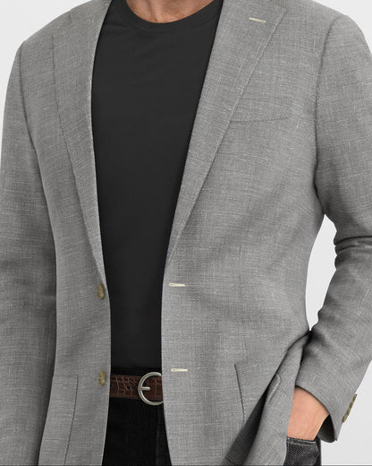 Deconstructed Grey Hopsack Mercer Blazer
