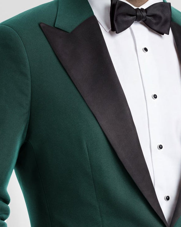 Emerald Noir Velvet Tuxedo Jacket