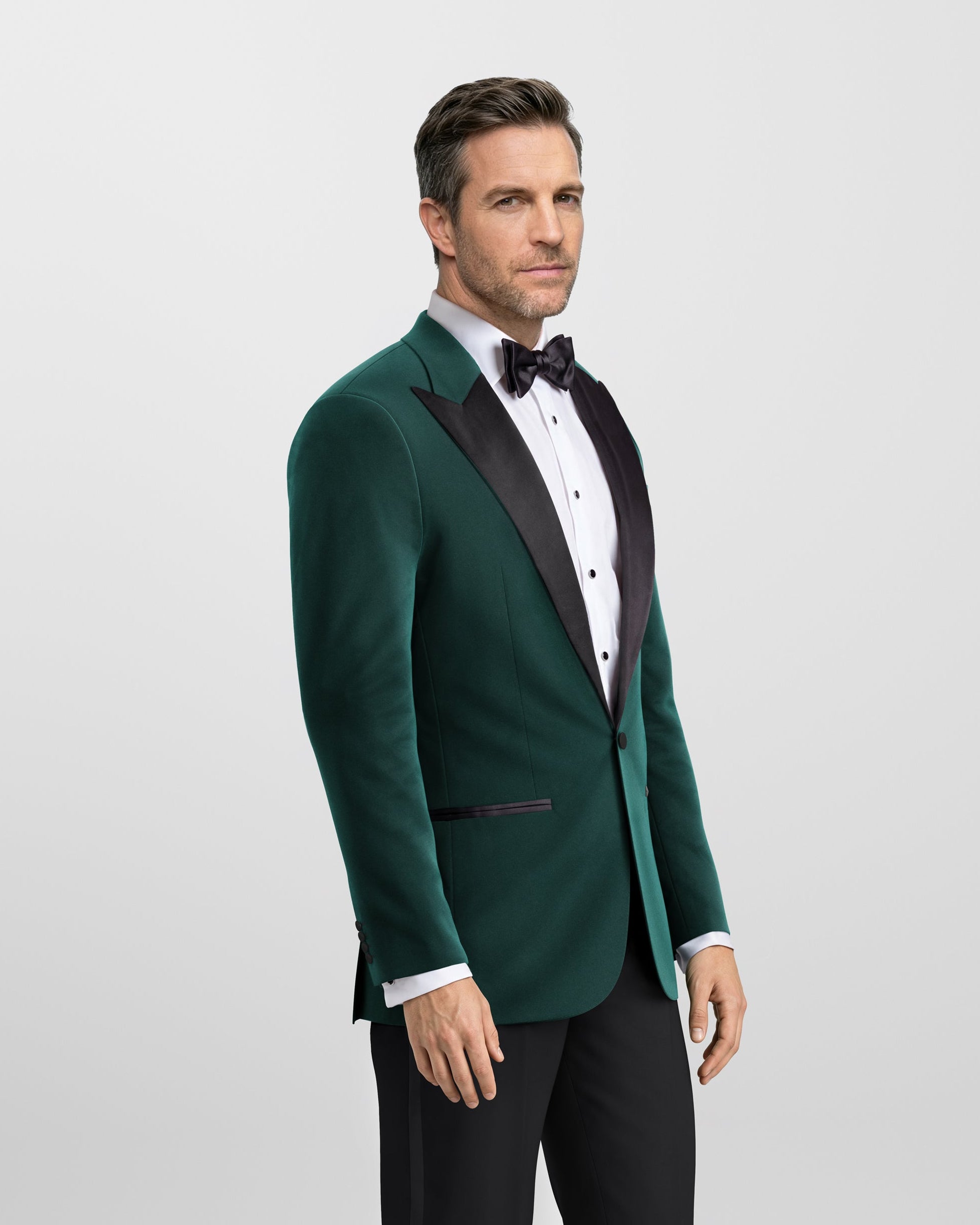Emerald Noir Velvet Tuxedo Jacket