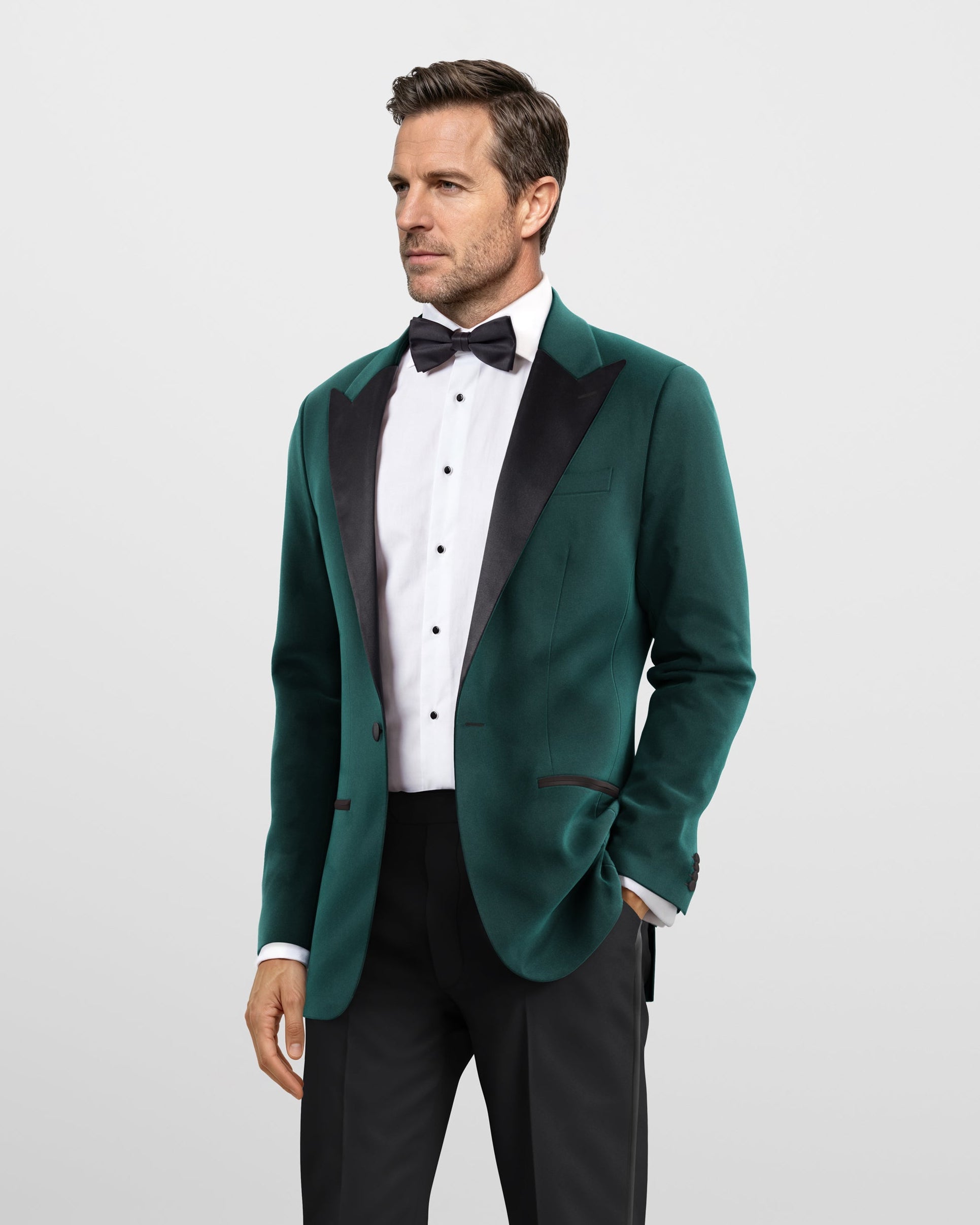 Emerald Noir Velvet Tuxedo Jacket