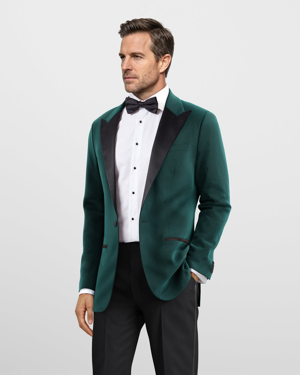 Emerald Noir Velvet Tuxedo Jacket