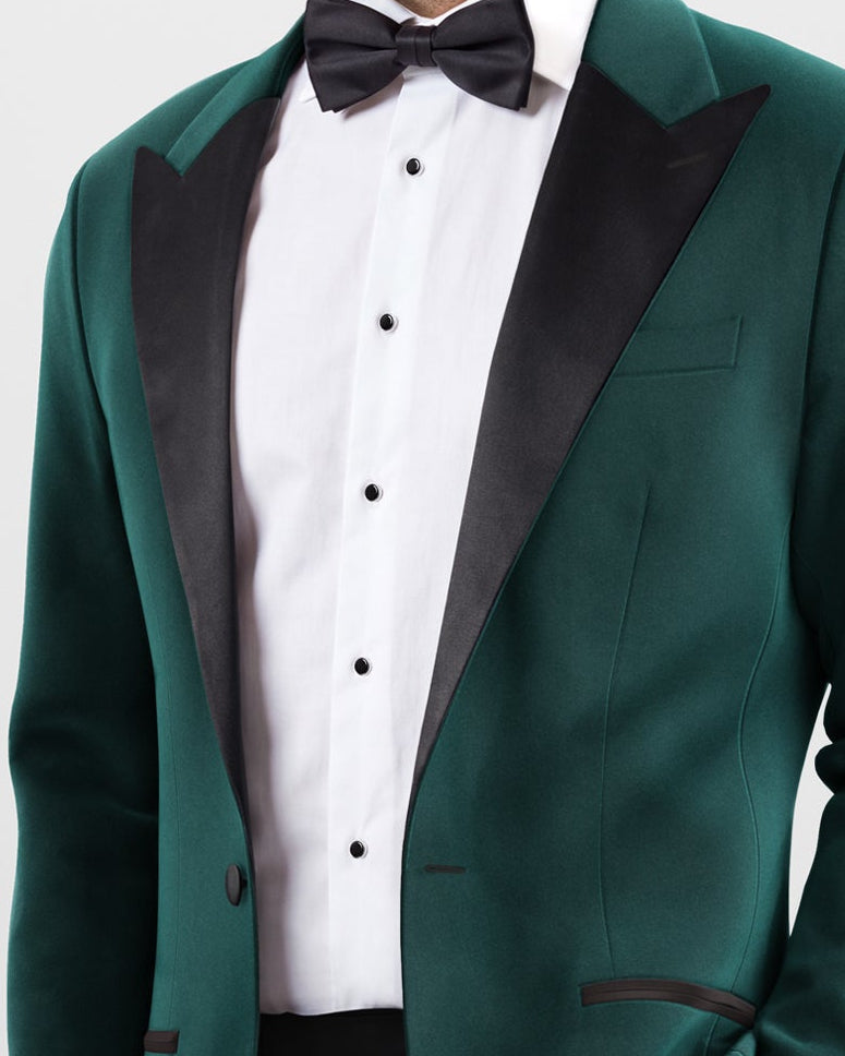 Emerald Noir Velvet Tuxedo Jacket