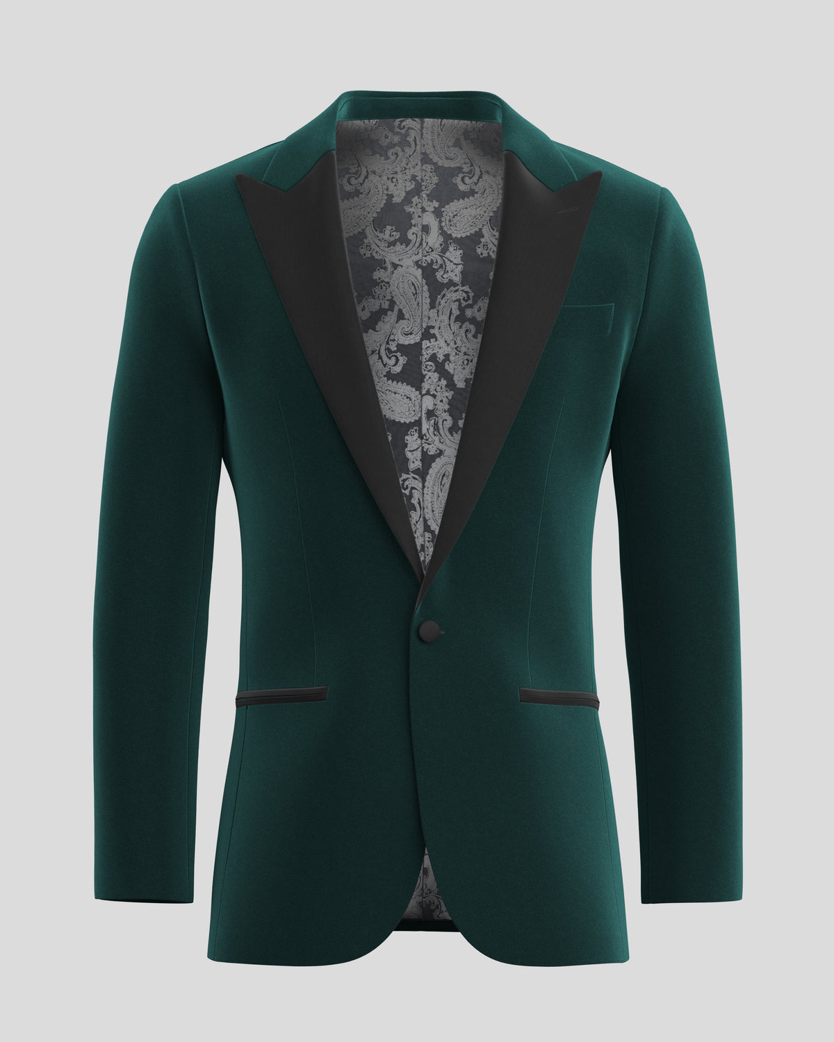 Emerald Noir Velvet Tuxedo Jacket