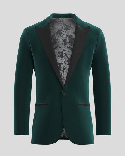 Emerald Noir Velvet Tuxedo Jacket