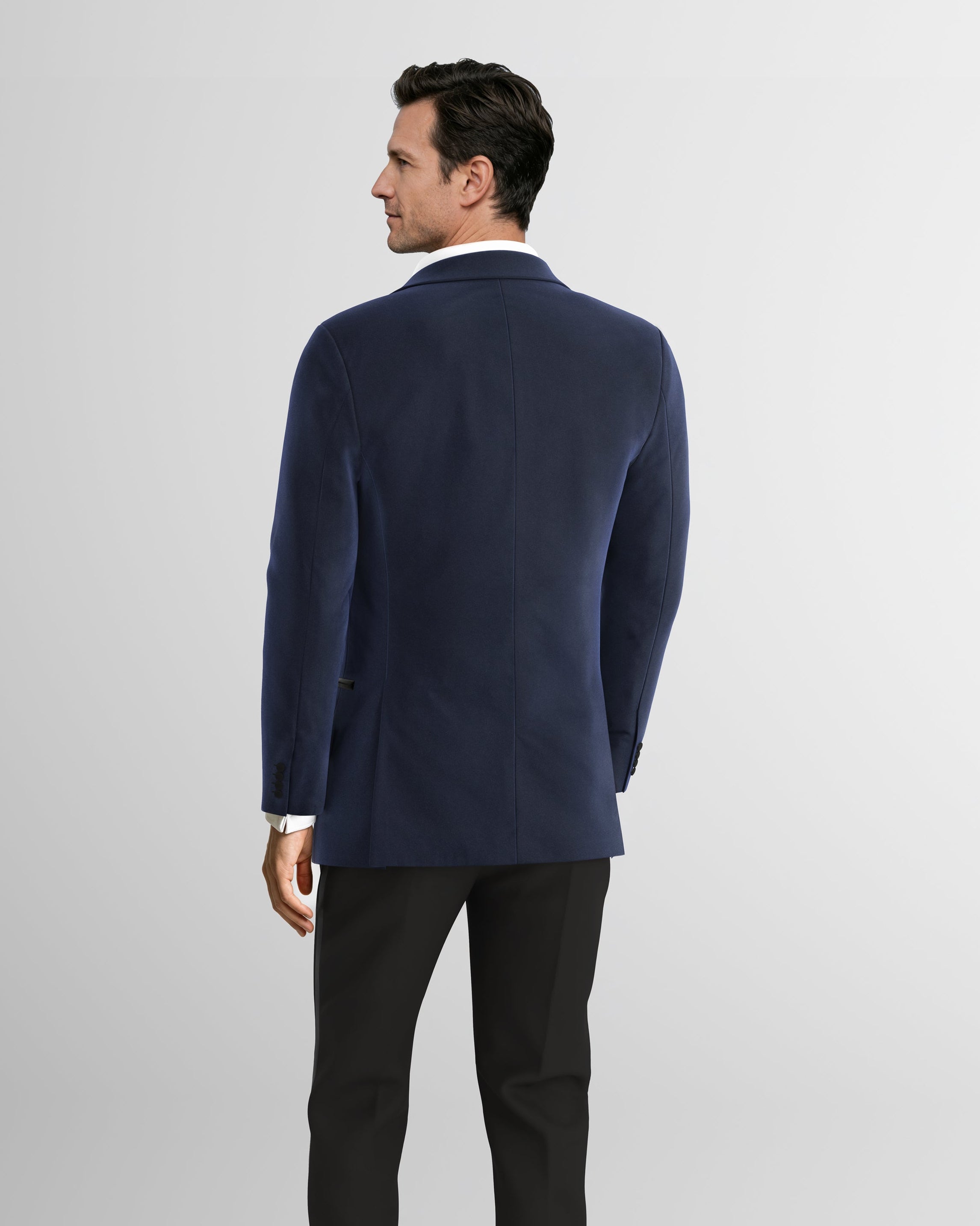 Sapphire Noir Velvet Tuxedo Jacket