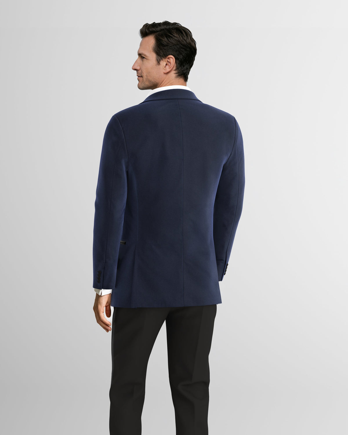 Sapphire Noir Velvet Tuxedo Jacket