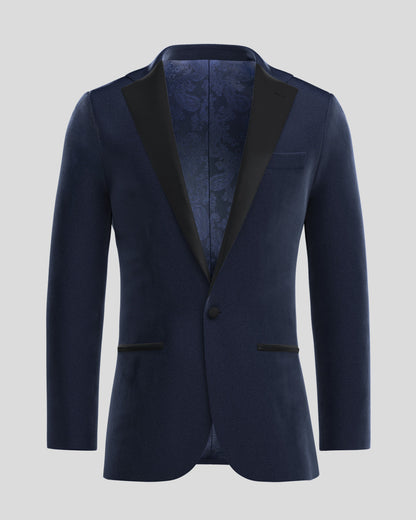 Sapphire Noir Velvet Tuxedo Jacket