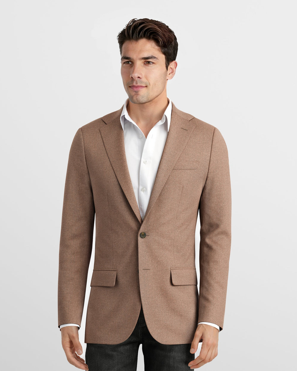 Taupe Flannel Drago Stretch Blazer