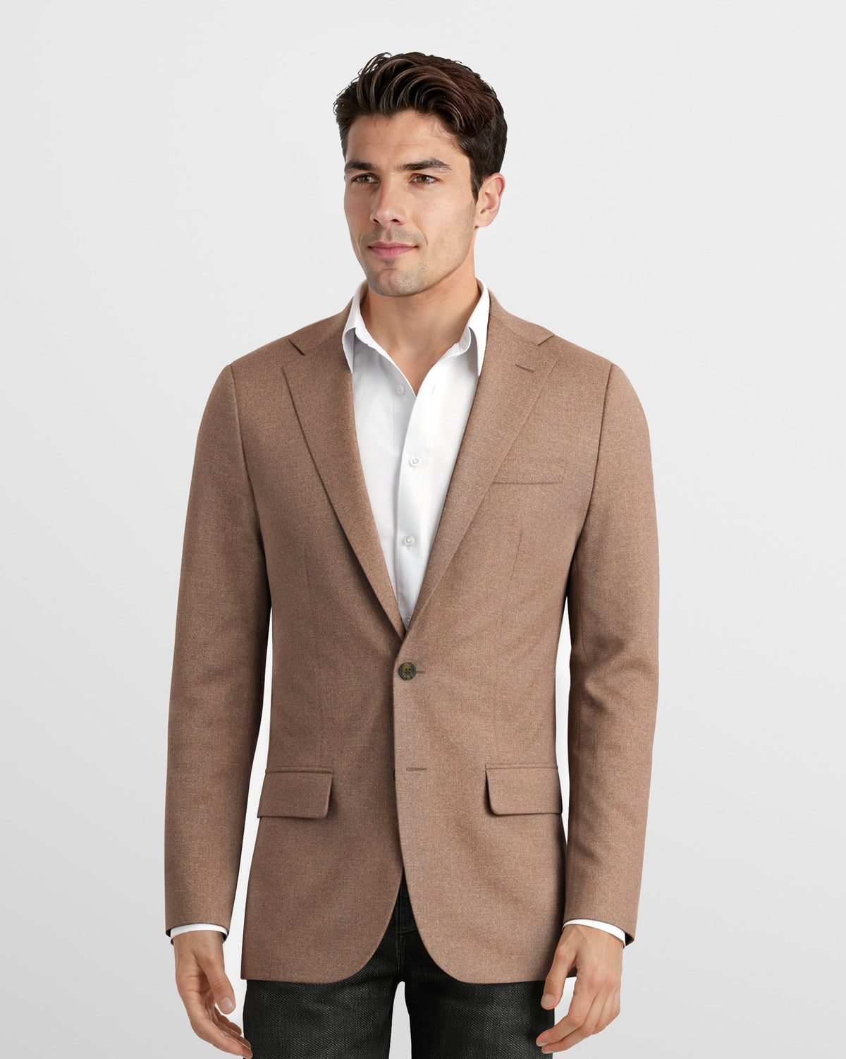 Taupe Flannel Drago Stretch Blazer