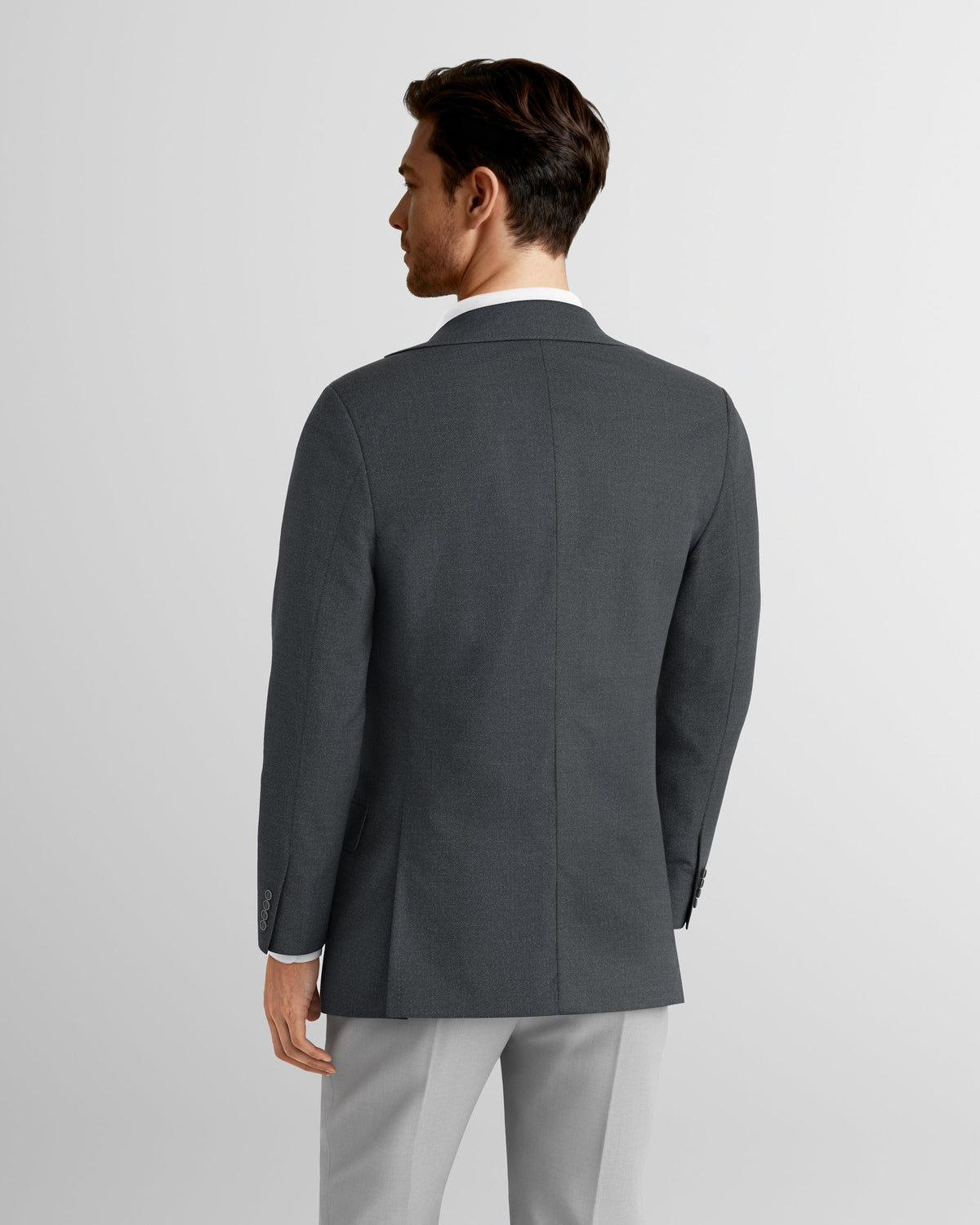 Dark Charcoal Hopsack Bond Blazer