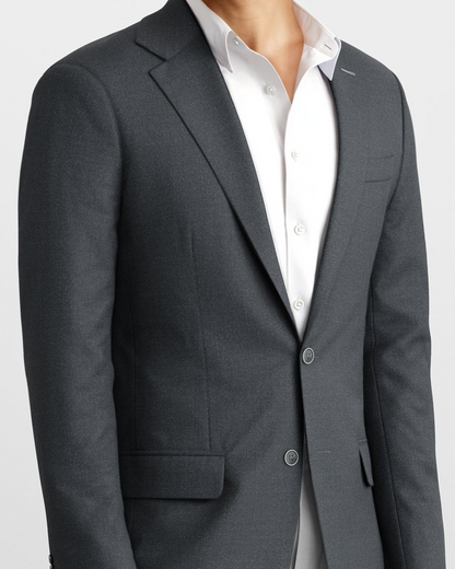 Dark Charcoal Hopsack Bond Blazer