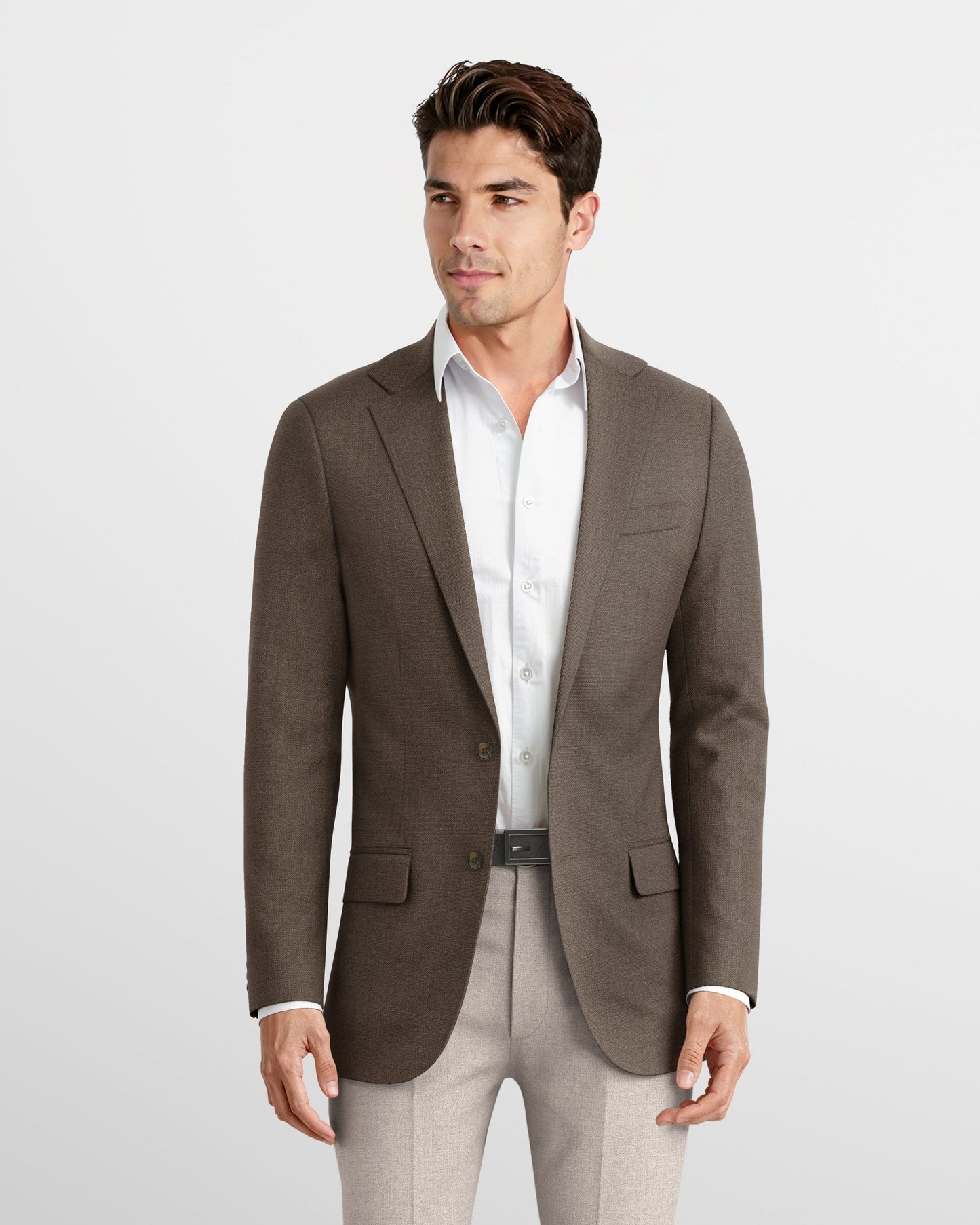 Dark Taupe Hopsack Bond Blazer