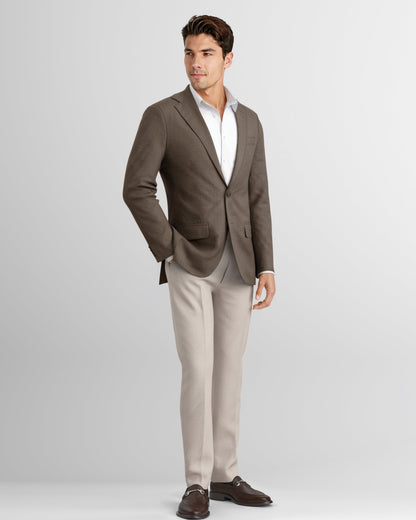 Dark Taupe Hopsack Bond Blazer