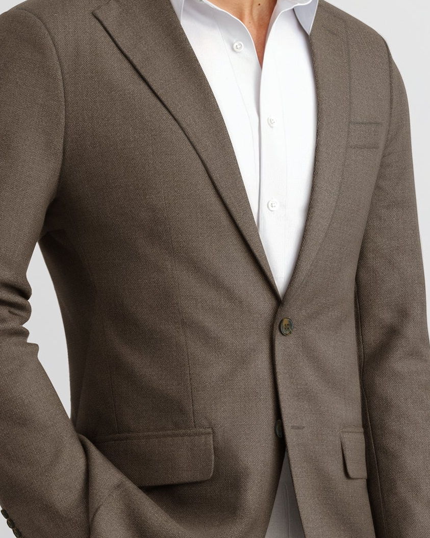 Dark Taupe Hopsack Bond Blazer