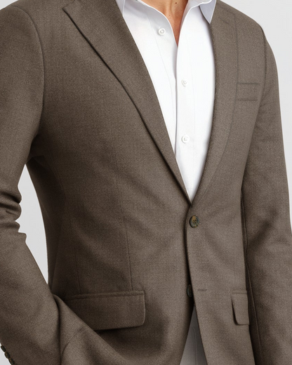 Dark Taupe Hopsack Bond Blazer