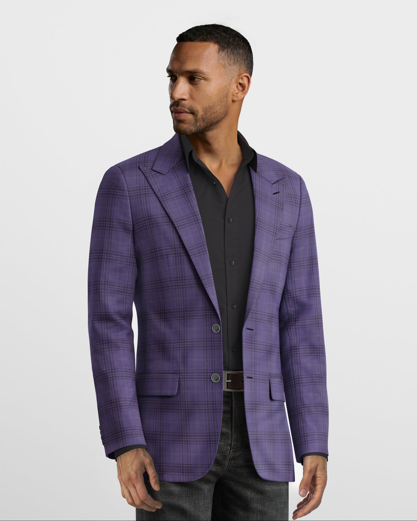 Peak Lapel Aubergine Milano Blazer