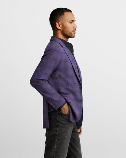 Peak Lapel Aubergine Milano Blazer