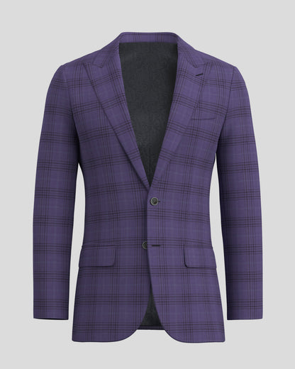 Peak Lapel Aubergine Milano Blazer