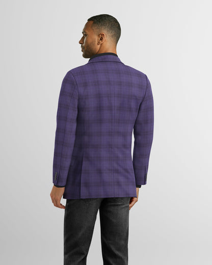Peak Lapel Aubergine Milano Blazer