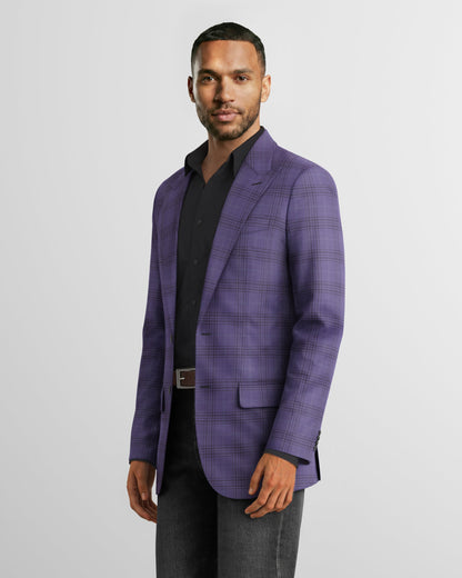Peak Lapel Aubergine Milano Blazer