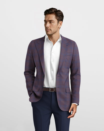 Peak Lapel Bordeaux Sienna Blazer