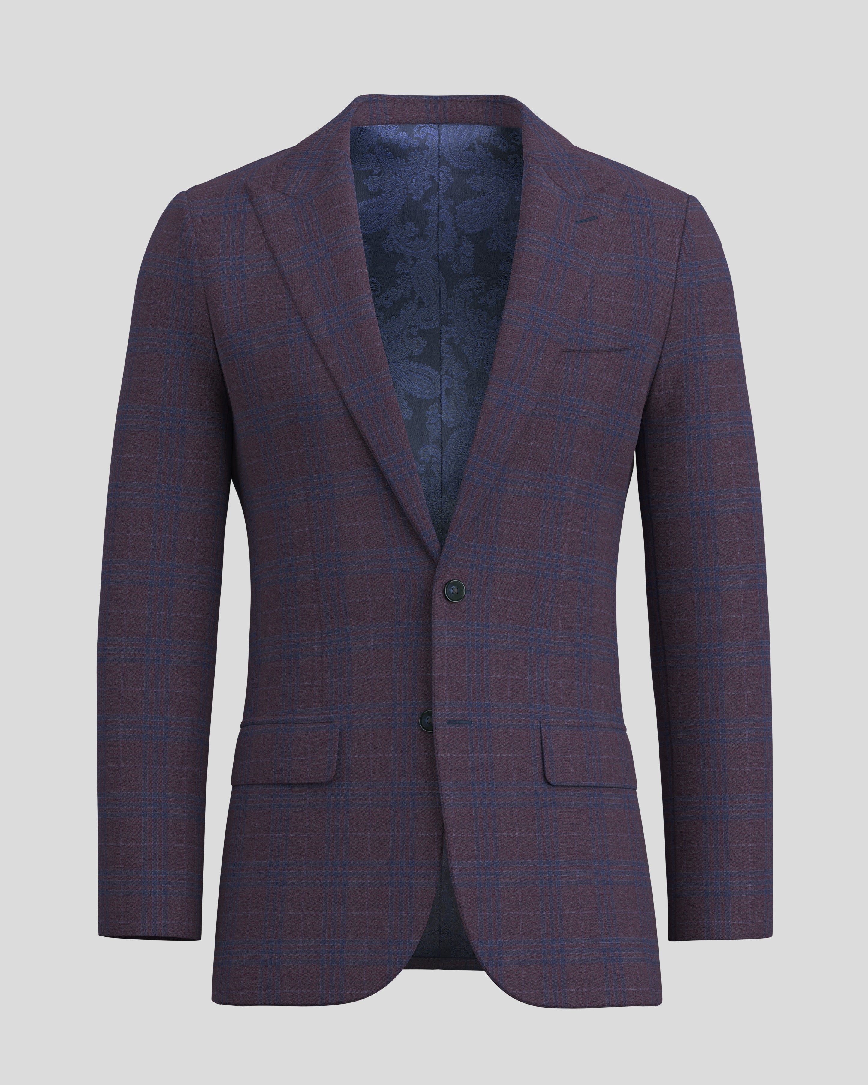 Peak Lapel Bordeaux Sienna Blazer